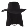 Chapéu de tecido com proteção preto